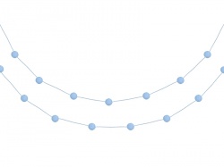 Girlanda s modrými kuličkami
